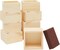 10 Unfinished Small Wooden Boxes for Crafts with 1 Sanding Sponge (4 In, 11 Pieces) - Mini Wooden Crates - Mini Crates For Centerpieces